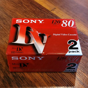소니 6mm, DV 캠코더용 비디오공테이프 80분.