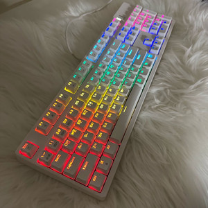 앱코 해커 K660S 화이트 기계식 광축 키보드 헤드셋