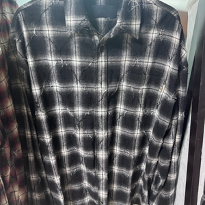 준지 아가일 셔츠 블랙