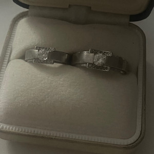 14k 화이트골드 다이아몬드 반지