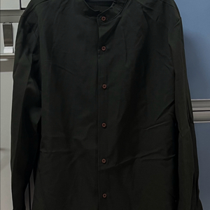 남성 카키 차이나넥 셔츠