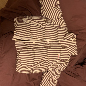 타이니코튼 스트라이프 패딩 바닐라 6y