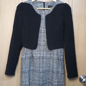 체크 패턴 블라우스 셋업