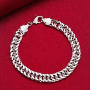 은 팔찌 925 스털링 남성, 여성 다함게 차차차 (새상품)