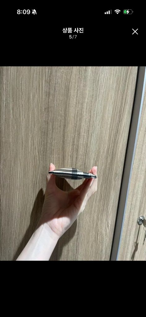 체크 패턴 카드지갑--4