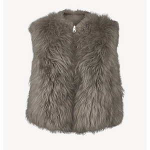 뮤제라 라온 캐시미어 퍼베스트 차콜 새상품