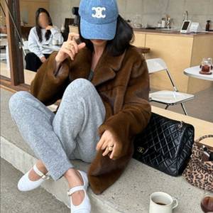 라밤바룸 밍크하프코트 브라운 1사이즈