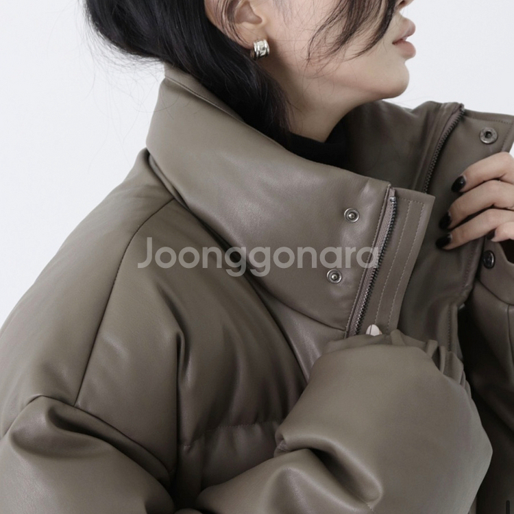 트리밍버드(Treemingbird) 덕다운 레더패딩 프리사이즈--1