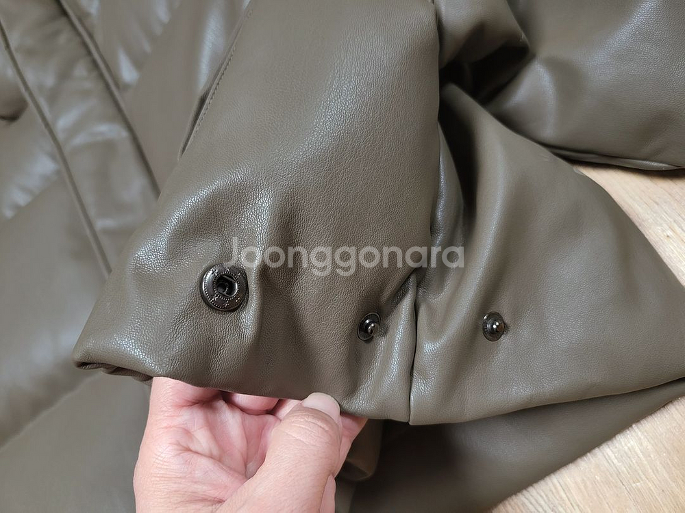 트리밍버드(Treemingbird) 덕다운 레더패딩 프리사이즈--7