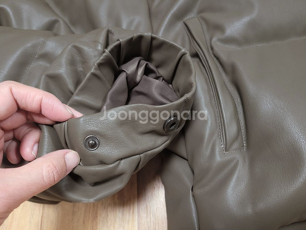 트리밍버드(Treemingbird) 덕다운 레더패딩 프리사이즈--6