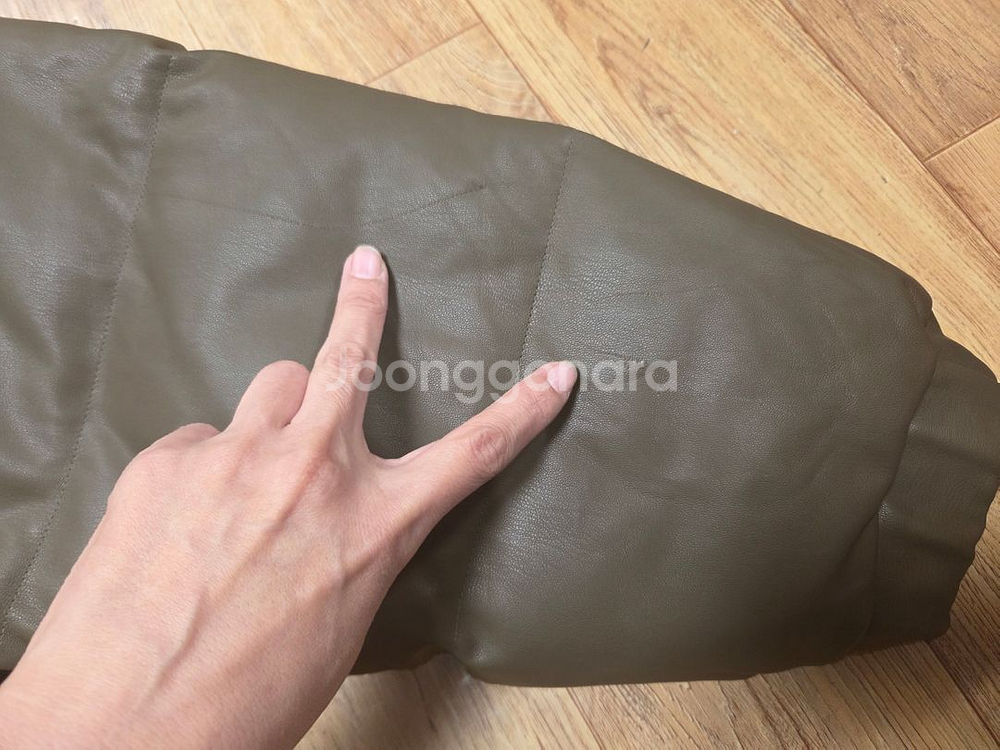 트리밍버드(Treemingbird) 덕다운 레더패딩 프리사이즈--8