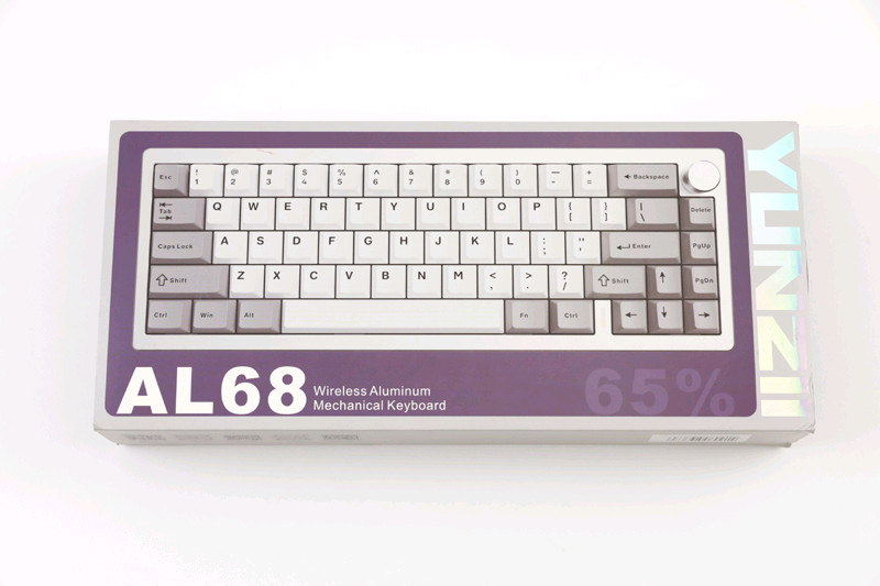 윤지 YUNZII AL68 키보드(실버) 판매합니다--0