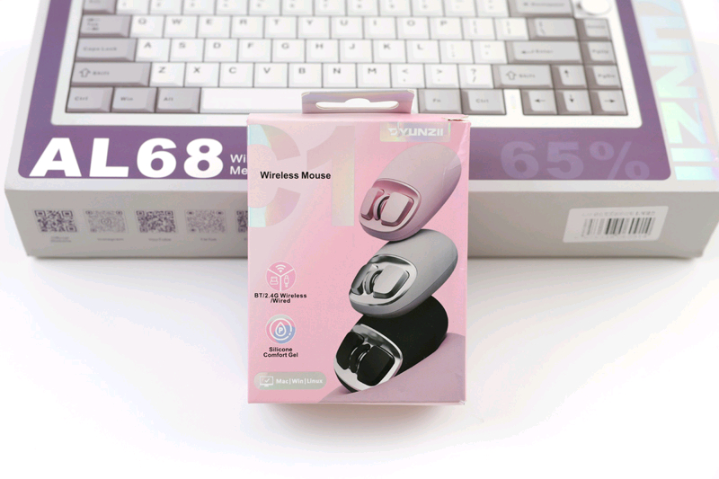 윤지 YUNZII AL68 키보드(실버) 판매합니다--3