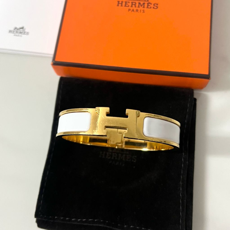 [A급/정품] 에르메스 클릭아슈 팔찌 화이트 골드 PM 이미지