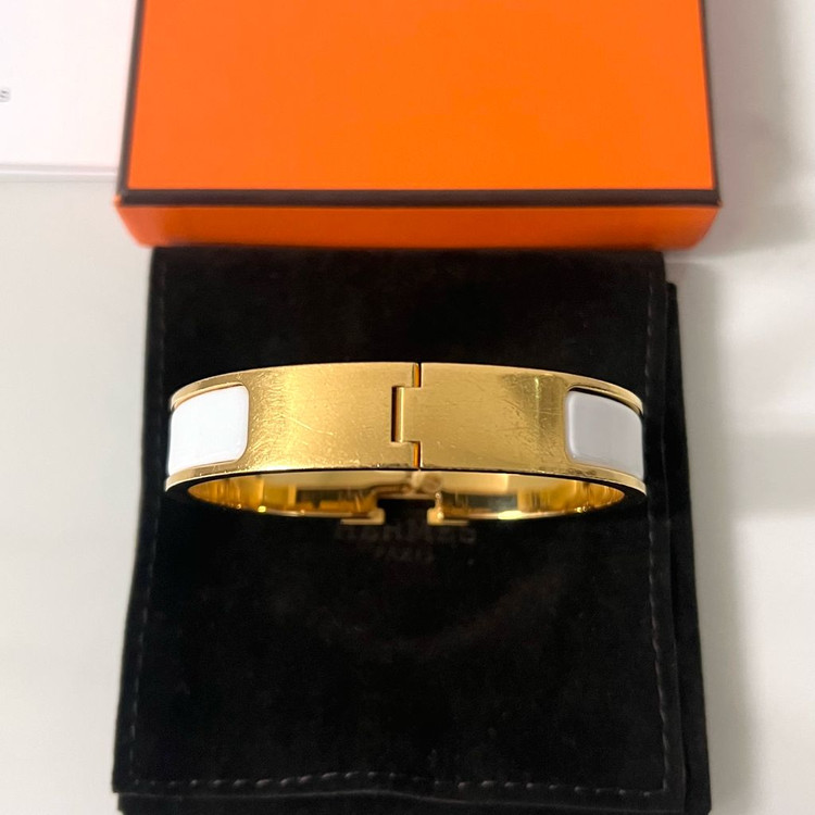 [A급/정품] 에르메스 클릭아슈 팔찌 화이트 골드 PM 이미지