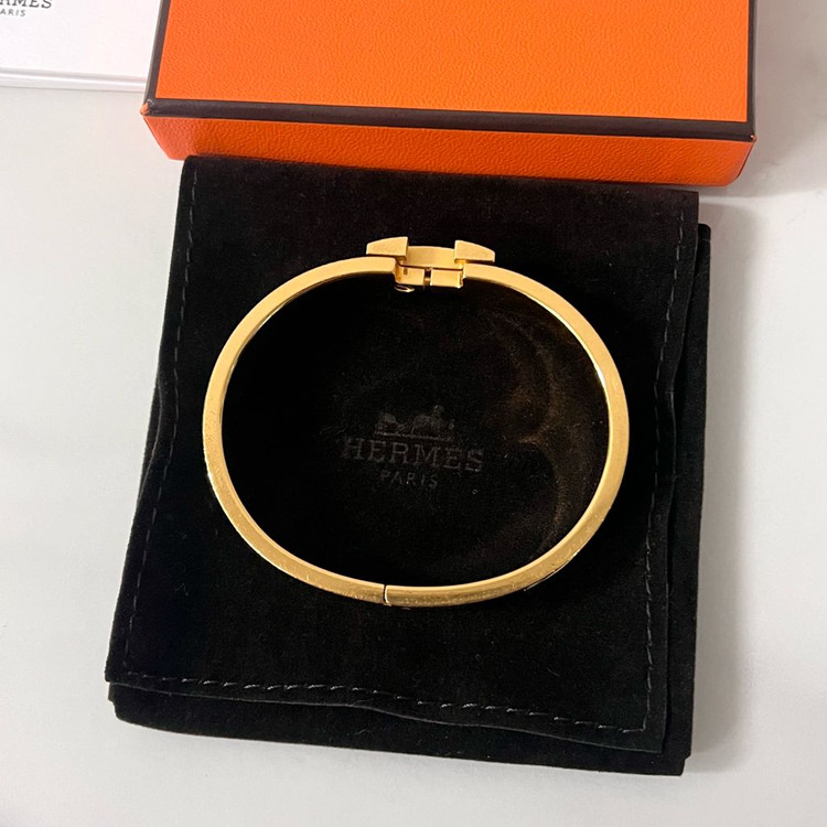 [A급/정품] 에르메스 클릭아슈 팔찌 화이트 골드 PM 이미지