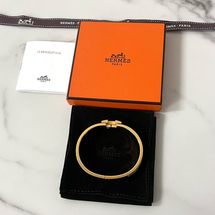 [A급/정품] 에르메스 클릭아슈 팔찌 화이트 골드 PM 이미지