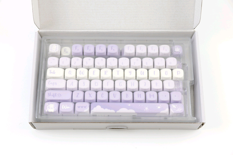 윤지 YUNZII Bear MOA Profile Keycap Set (Purple Bear) 키캡 판매합니다.--0
