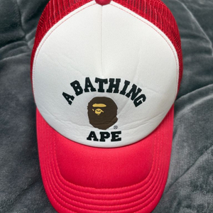 베이프 메쉬 레드 트러커캡