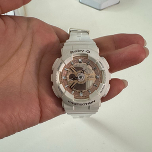 카시오 베이비지 화이트+로즈골드 시계