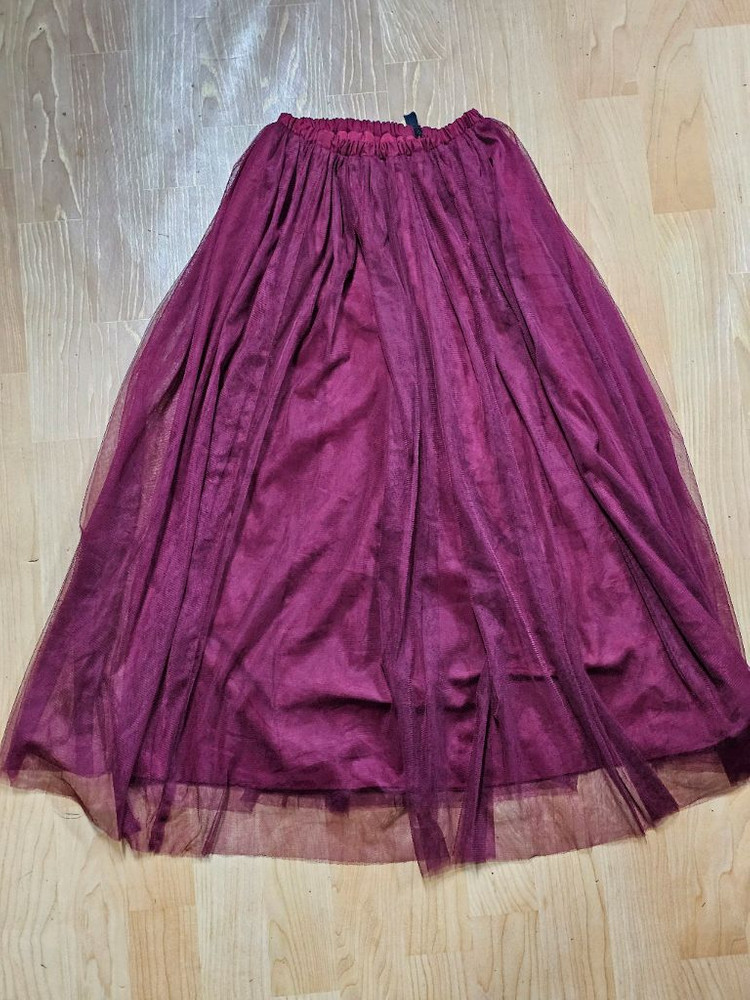 버건디 밴딩 치마 M 이미지