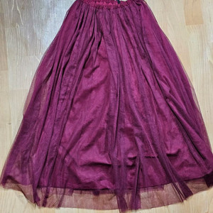 버건디 밴딩 치마 M 이미지