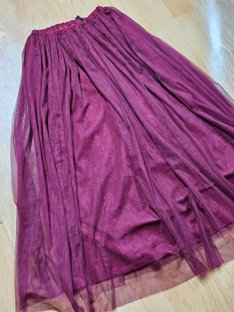 버건디 밴딩 치마 M 이미지