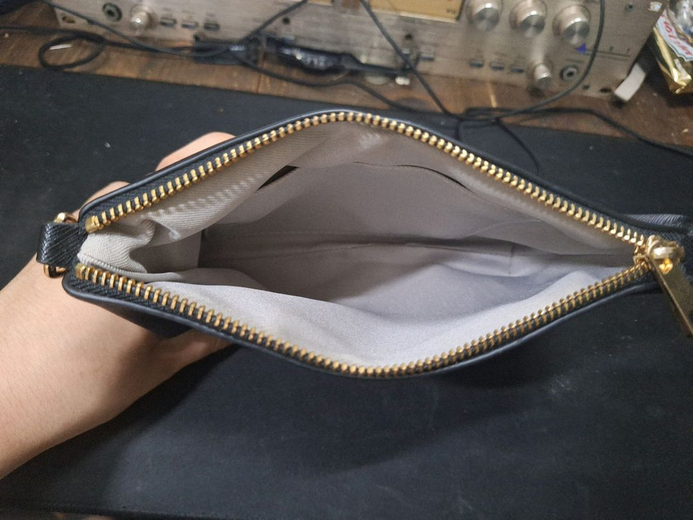사만사 베가 블랙 파우치 클러치백 일본 빈티지 가방--6