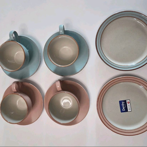 덴비 파스텔톤 커피잔 & 접시 세트