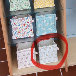 프레젠트 프로젝트 프프 미니 패브릭 박스 레트로플라워 블루