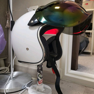 [XS] 빌트웰 보난자 화이트 클래식 오픈페이스 헬멧 이미지