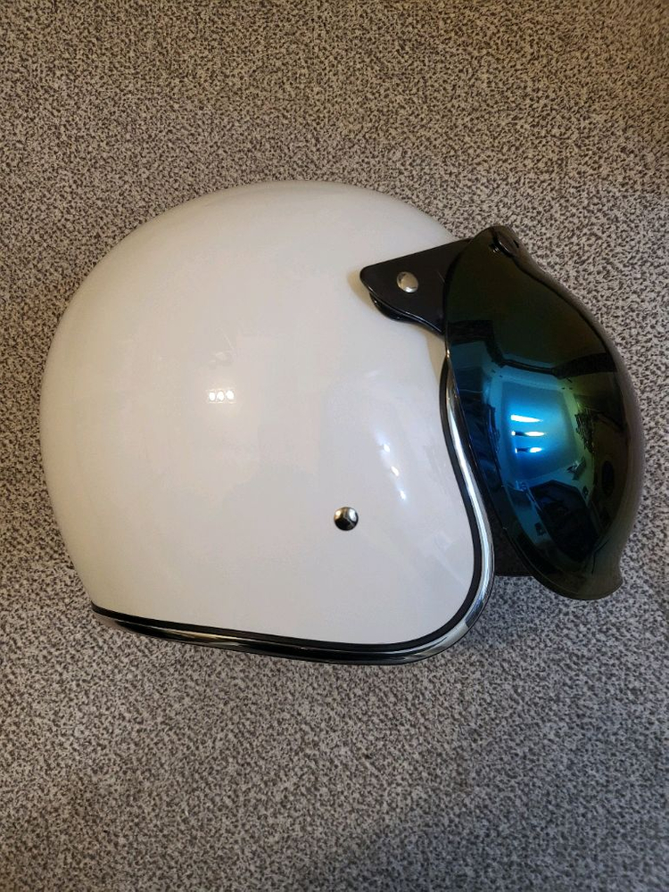 [XS] 빌트웰 보난자 화이트 클래식 오픈페이스 헬멧 이미지