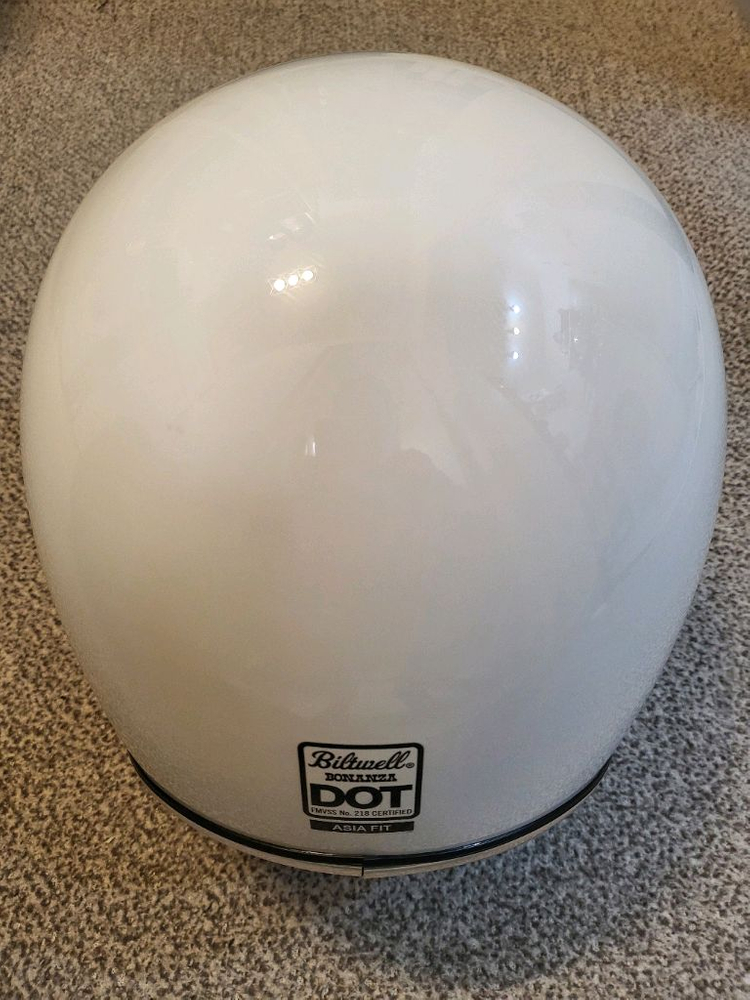 [XS] 빌트웰 보난자 화이트 클래식 오픈페이스 헬멧 이미지