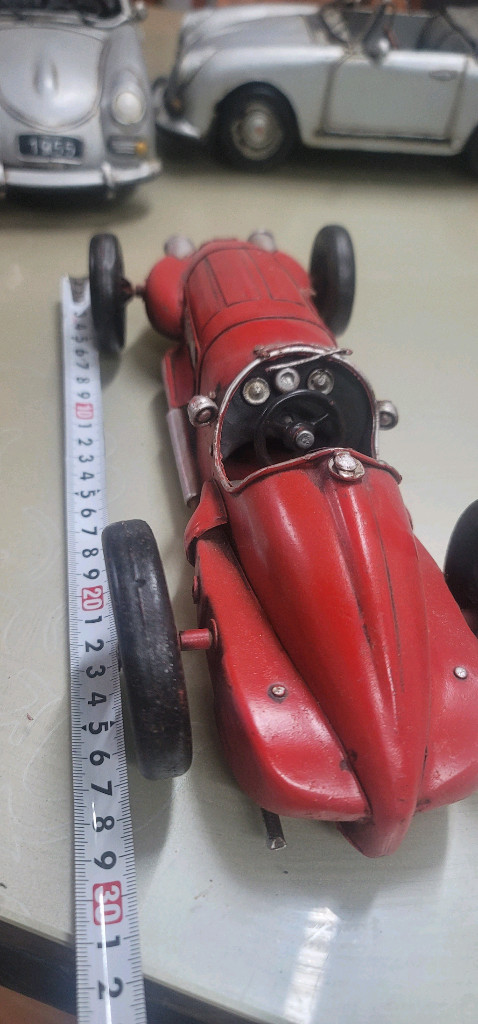 희귀 빈티지 핸드메이드 양철 자동차 - 제임스 딘 포르쉐 등 6종 가구배치 목적으로 오랜기간 취미로한 옛물건장식장에 이미지