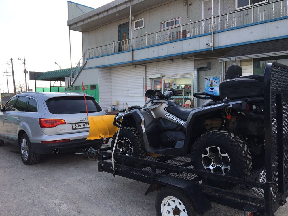 사륜오토바이 사륜바이크 ATV 제설용 눈삽 판매합니다 설명글 확인바랍니다--7