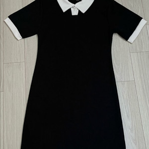 (택포)골지 카라 배색 원피스 새상품