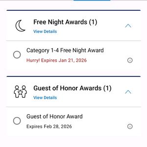 Hyatt Guest Of Honor(GOH) 양도 7만원