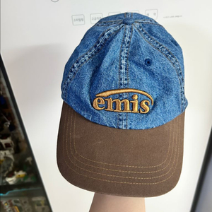 이미스 워시드 데님 볼캡 모자