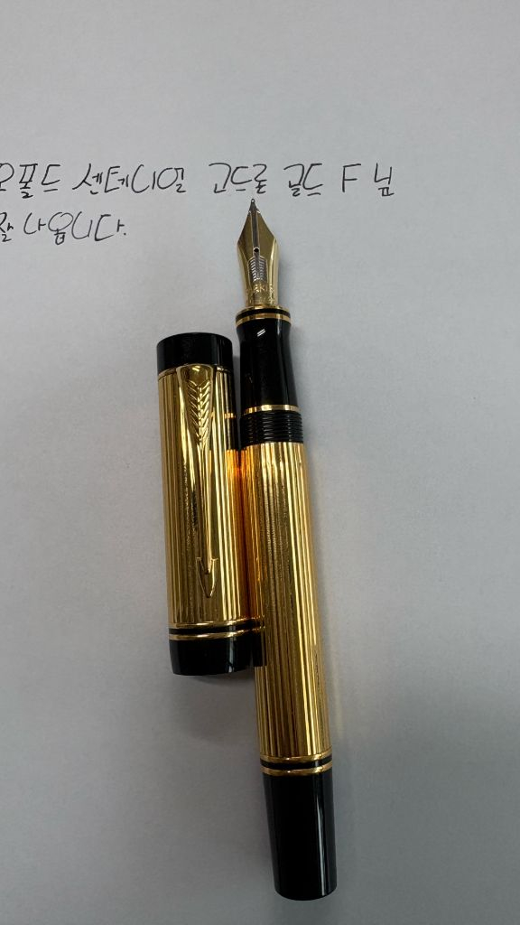 파카 듀오폴드 센테니얼 골드론 23k 골드 만년필 이미지