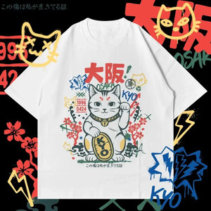 쿄카 오사카 오죠갱 러쉬볼 레드불 오사카 네코 티셔츠 굿즈 L사이즈