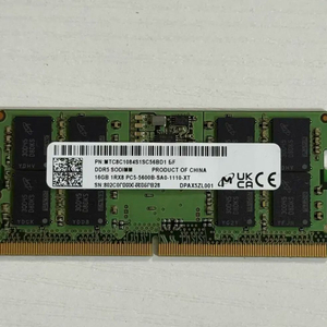 (미사용) 마이크론 DDR5 16GB 5600 노트북램