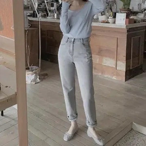 [새상품] 슬로우앤드 베이스 마일드 그레이 데님팬츠 S사이즈