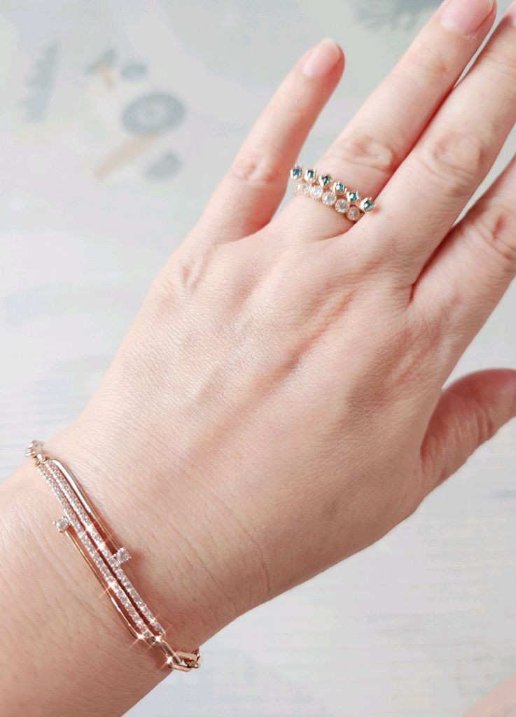 14k 로즈골드 라운드 스틱 링크체인 팔찌 (2.05돈)--6