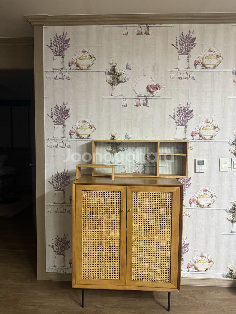 장미맨숀 그릇장, 아일랜드 유리파티션--1