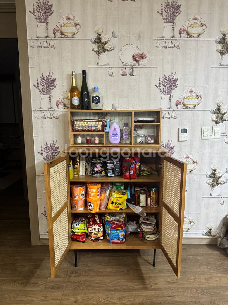 장미맨숀 그릇장, 아일랜드 유리파티션--2