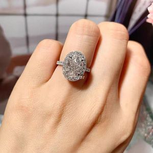 Oceanora 랩 그로운 다이아몬드 PT950 여성용 웨딩 반지