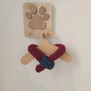 핸드메이드 털실 목도리 반려동물 머플러 강아지옷