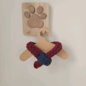 핸드메이드 털실 목도리 반려동물 머플러 강아지옷