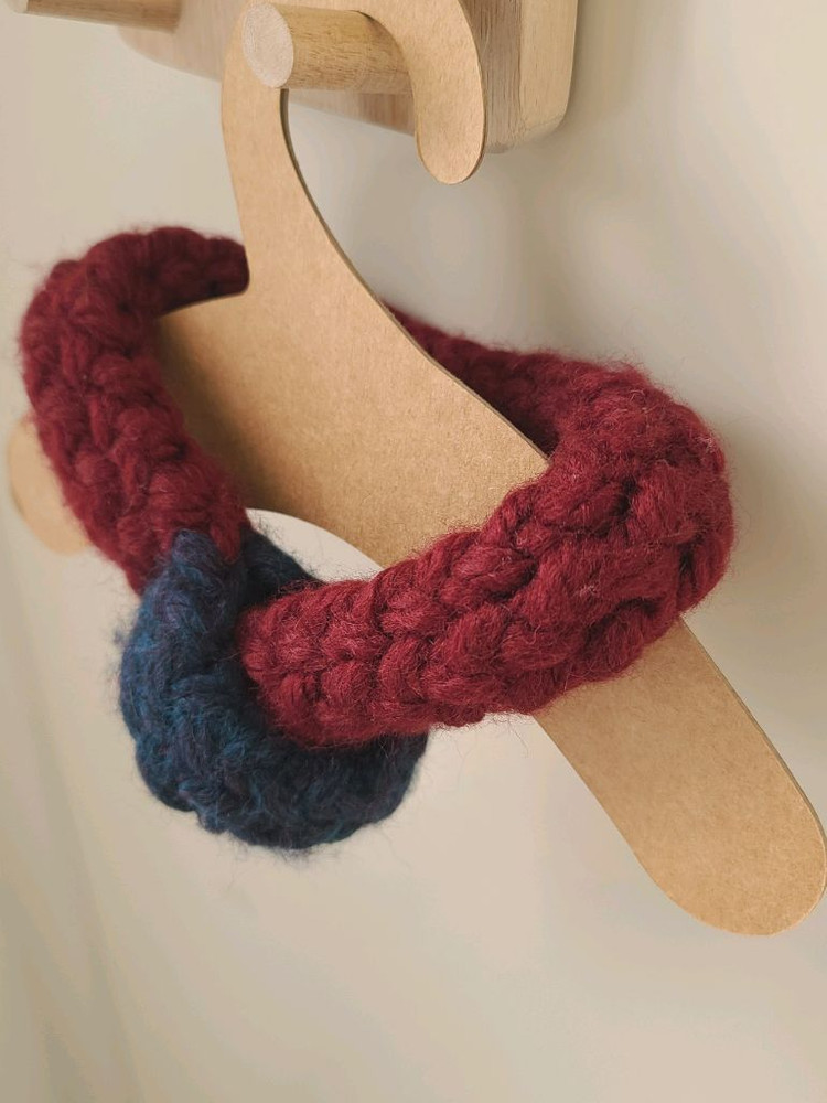 핸드메이드 털실 목도리 반려동물 머플러 강아지옷--1