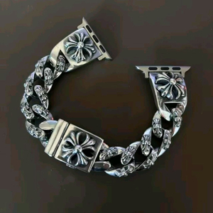 Oceaonra 실버 크로스 플라워 애플워치 스틸 스트랩